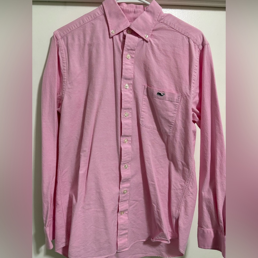Vineyard Vines Pink Cotton Button Down Shirt